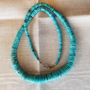 Turquoise Solid Heishi Bead Necklace